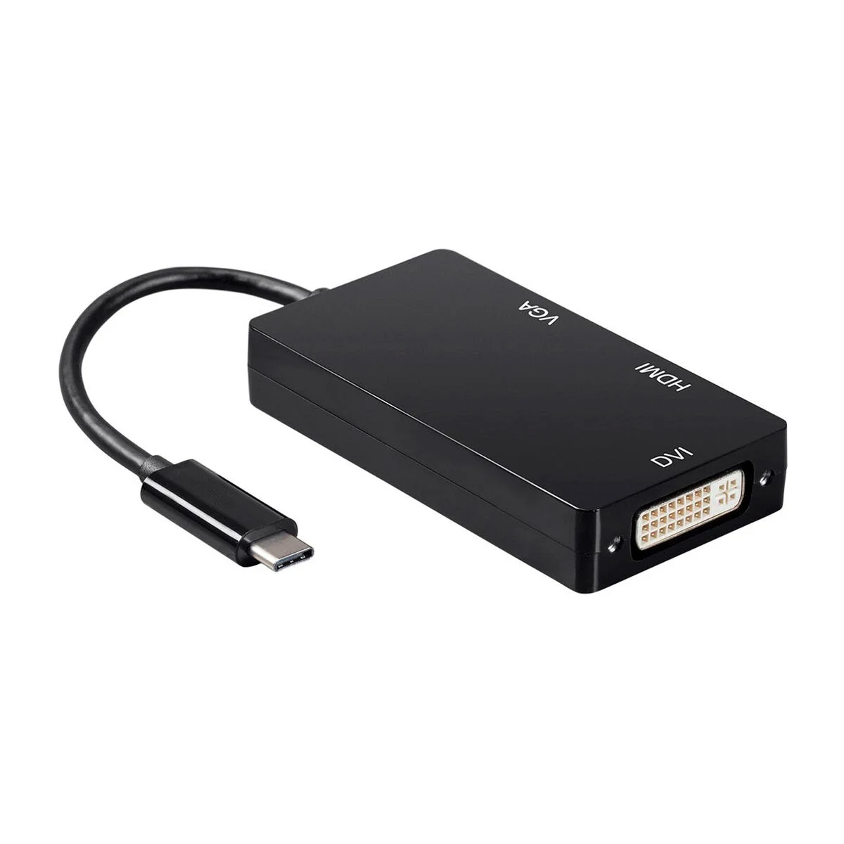Adaptador USB-C a VGA/HDMI/DVI Aisens A109-0343 HDMI USB VGA USB 3.2 Negro 15 cm
