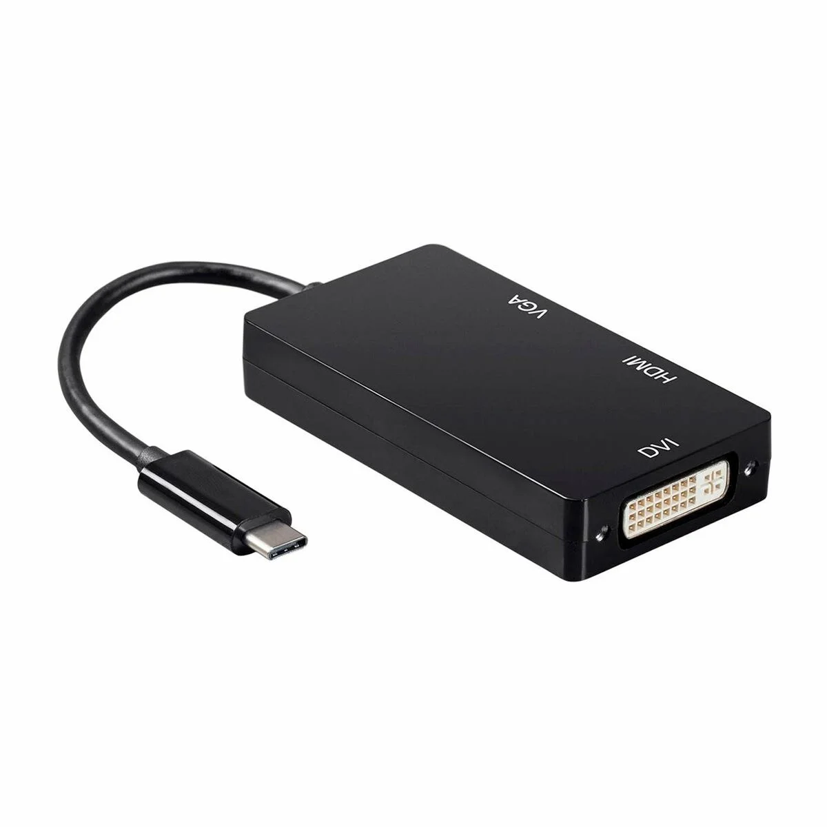 Adaptador USB-C a VGA/HDMI/DVI Aisens A109-0343 HDMI USB VGA USB 3.2 Negro 15 cm
