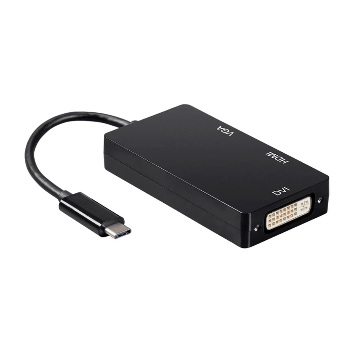 Adaptador USB-C a VGA/HDMI/DVI Aisens A109-0343 HDMI USB VGA USB 3.2 Negro 15 cm