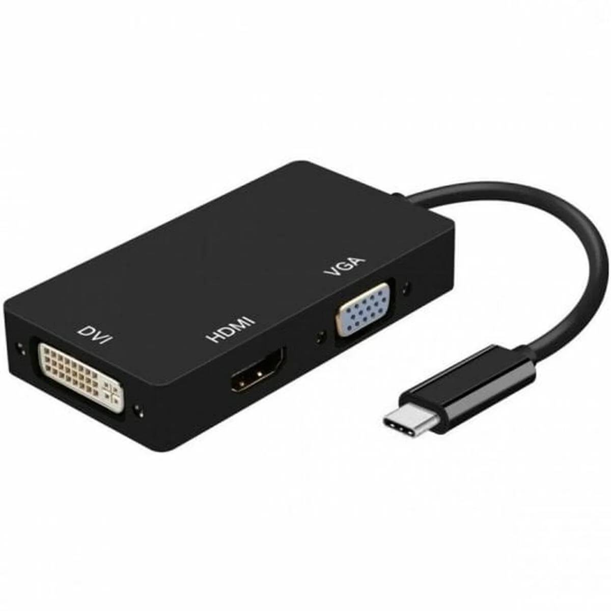 Adaptador USB-C a VGA/HDMI/DVI Aisens A109-0343 HDMI USB VGA USB 3.2 Negro 15 cm