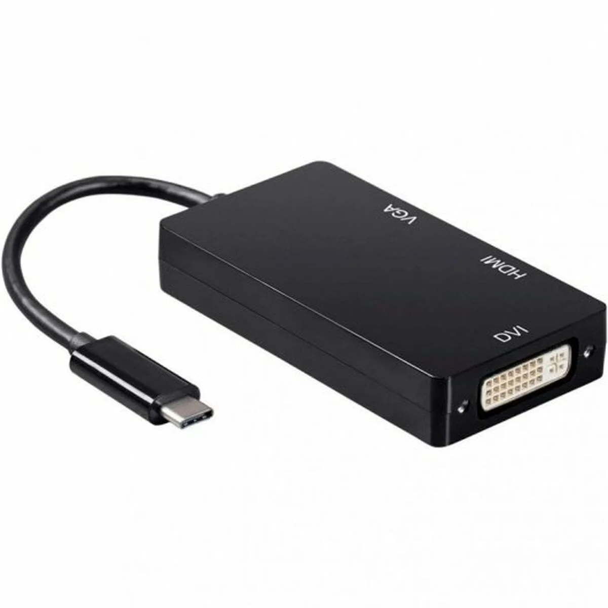 Adaptador USB-C a VGA/HDMI/DVI Aisens A109-0343 HDMI USB VGA USB 3.2 Negro 15 cm