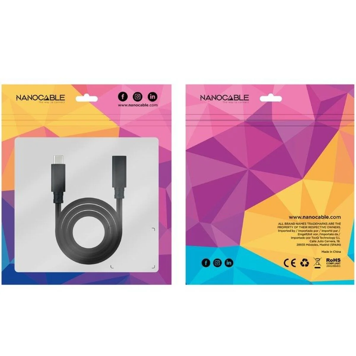 Cable USB NANOCABLE 10.01.4501-L150