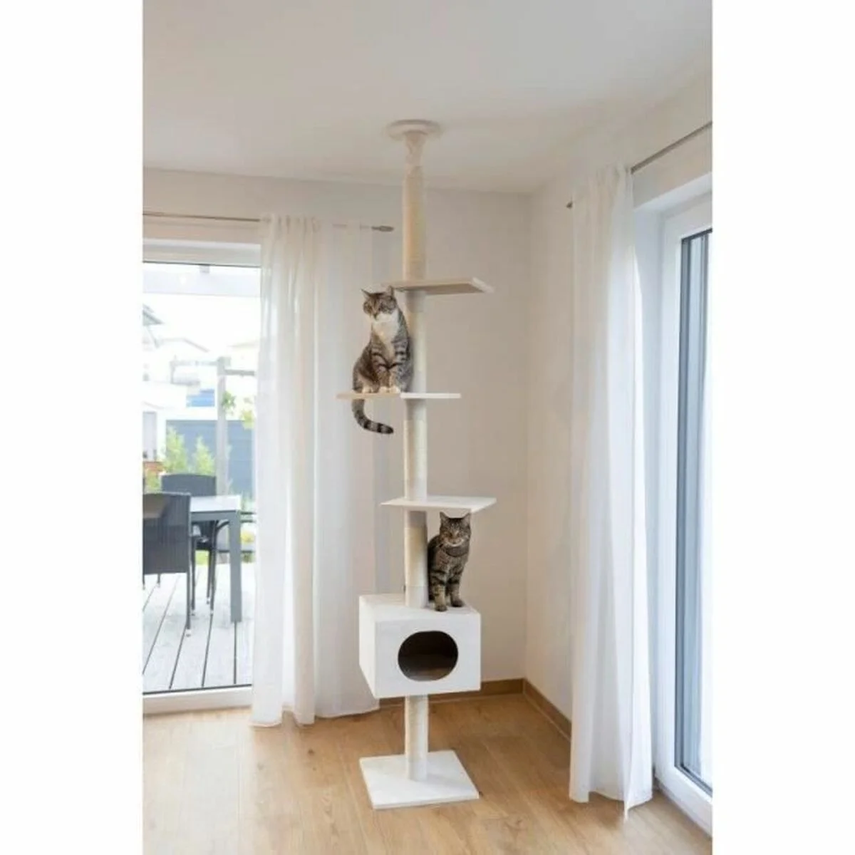 Árbol rascador para gatos Kerbl Blanco Sisal