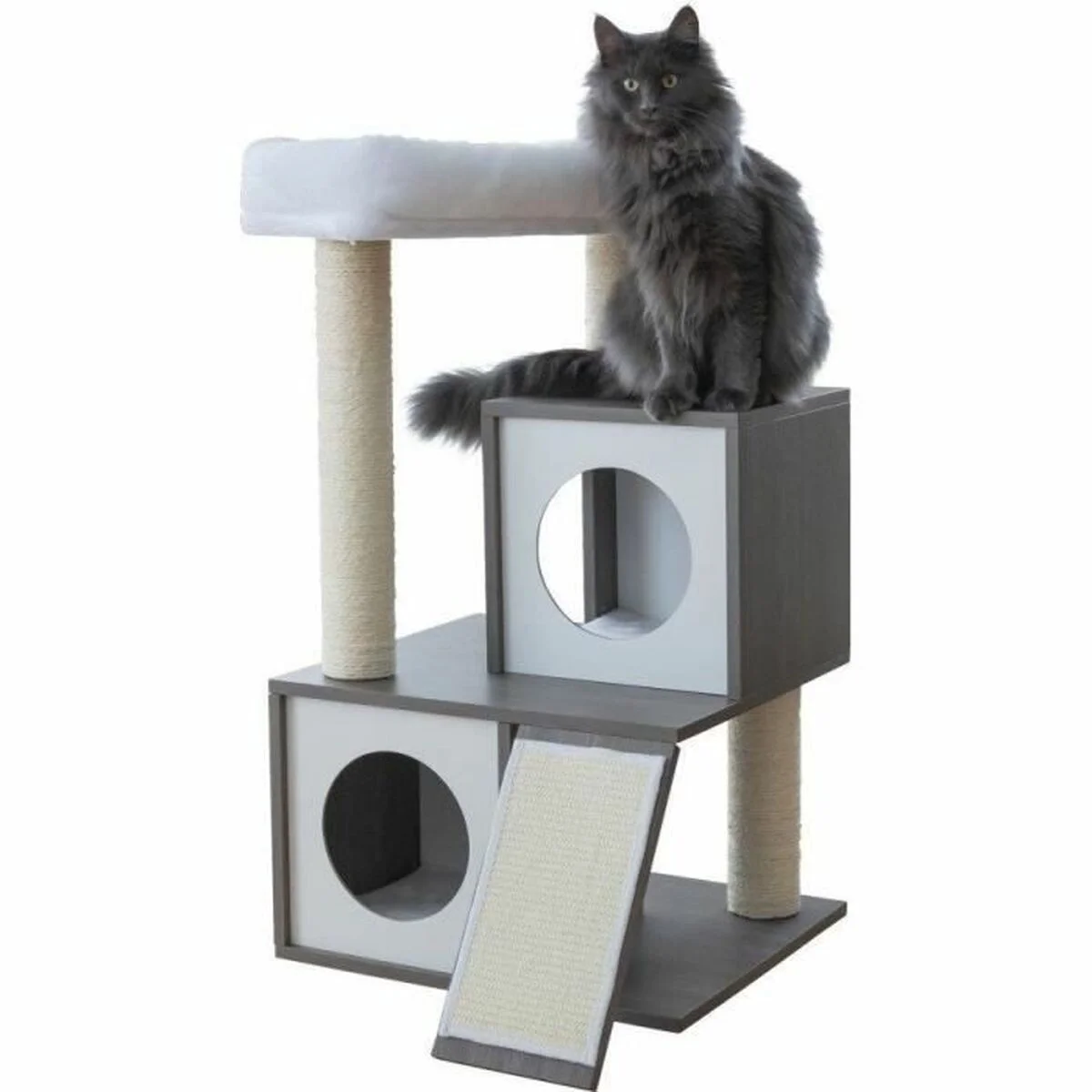 Rascador para Gatos Kerbl Gris Blanco/Negro Sisal