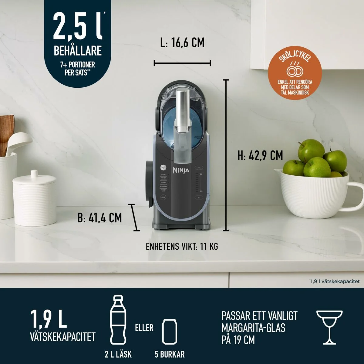 Heladera NINJA Plástico 1,9 L