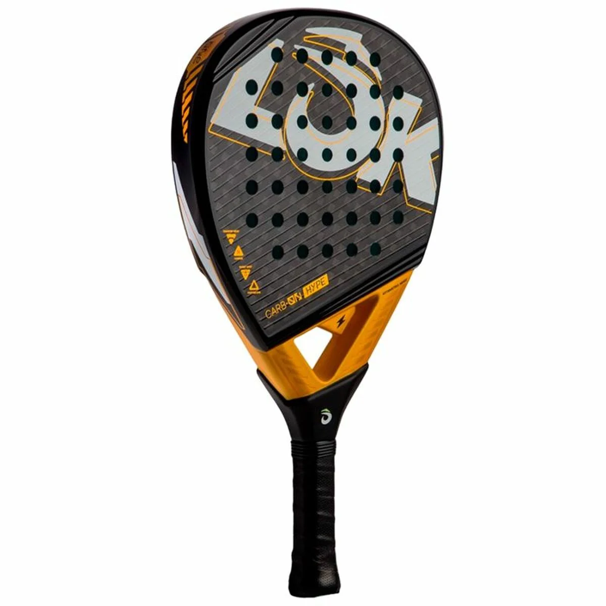 Pala de Pádel Lok Sports Carb-On Hype Negro Naranja