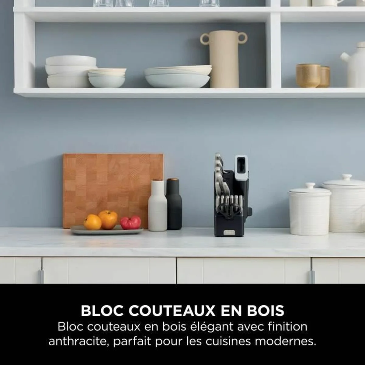 Set de Cuchillos NINJA Acero Madera Acero Inoxidable 14 Piezas (12 Unidades)