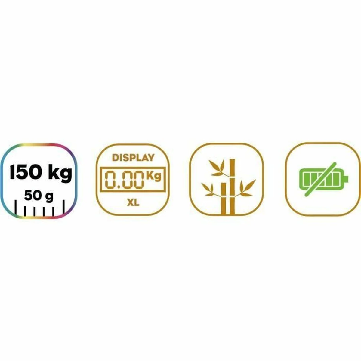 Báscula Digital de Baño Little Balance Automática Kinetic Bambú