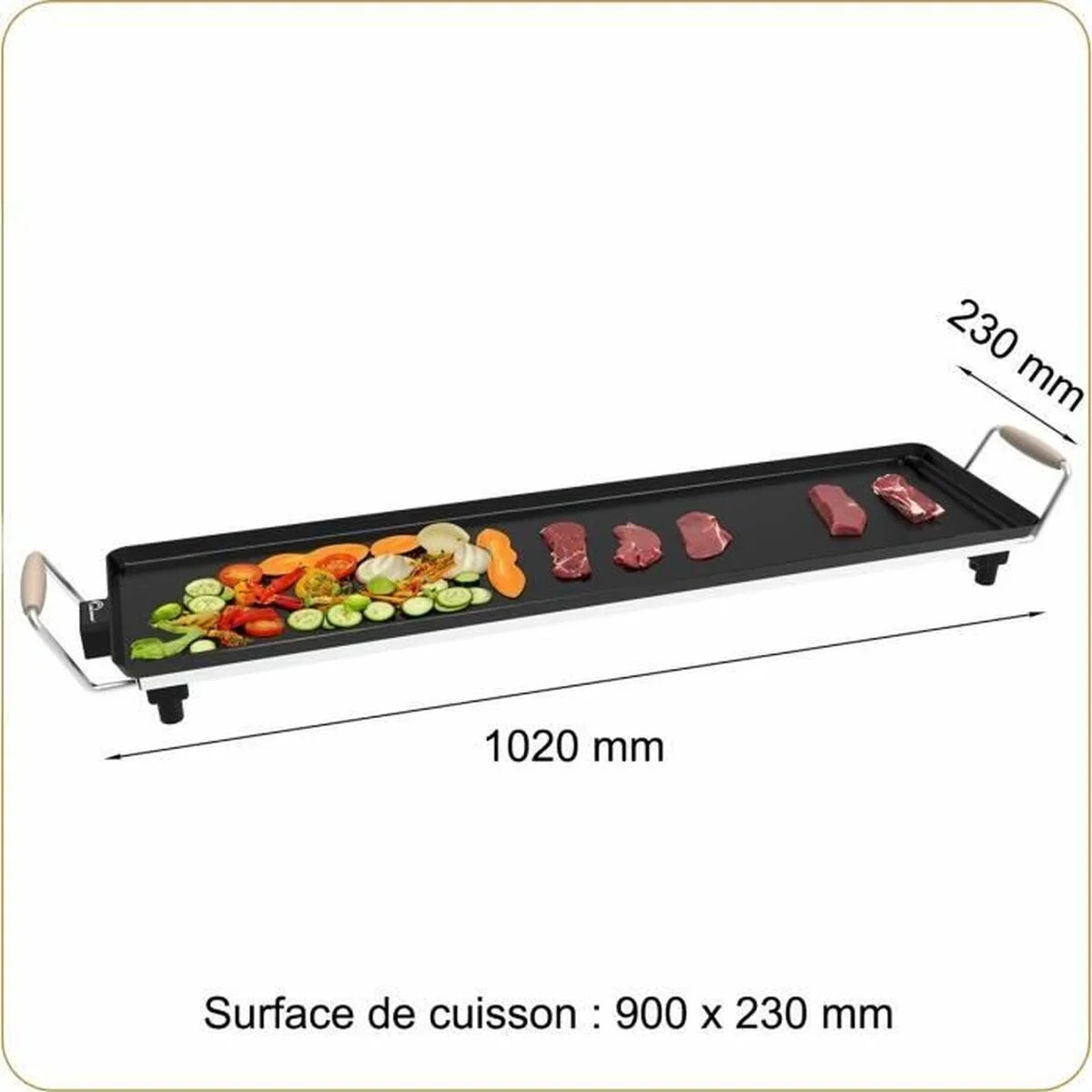 Plancha de Cocina Little Balance 8742 Negro 2000 W 90 x 23 cm