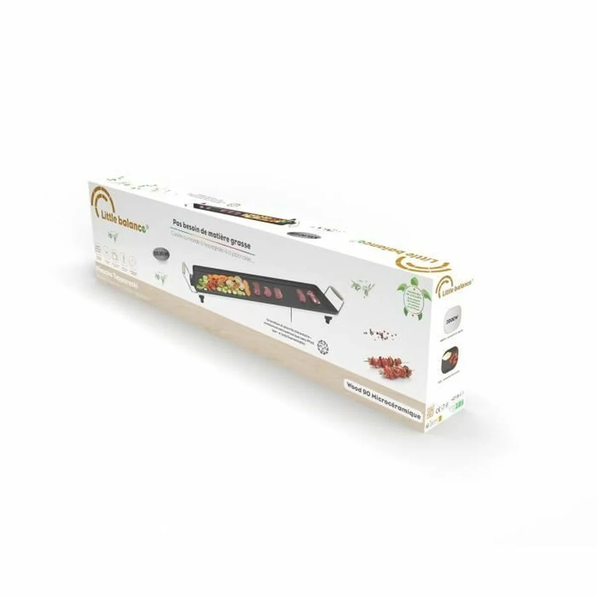 Plancha de Cocina Little Balance 8742 Negro 2000 W 90 x 23 cm