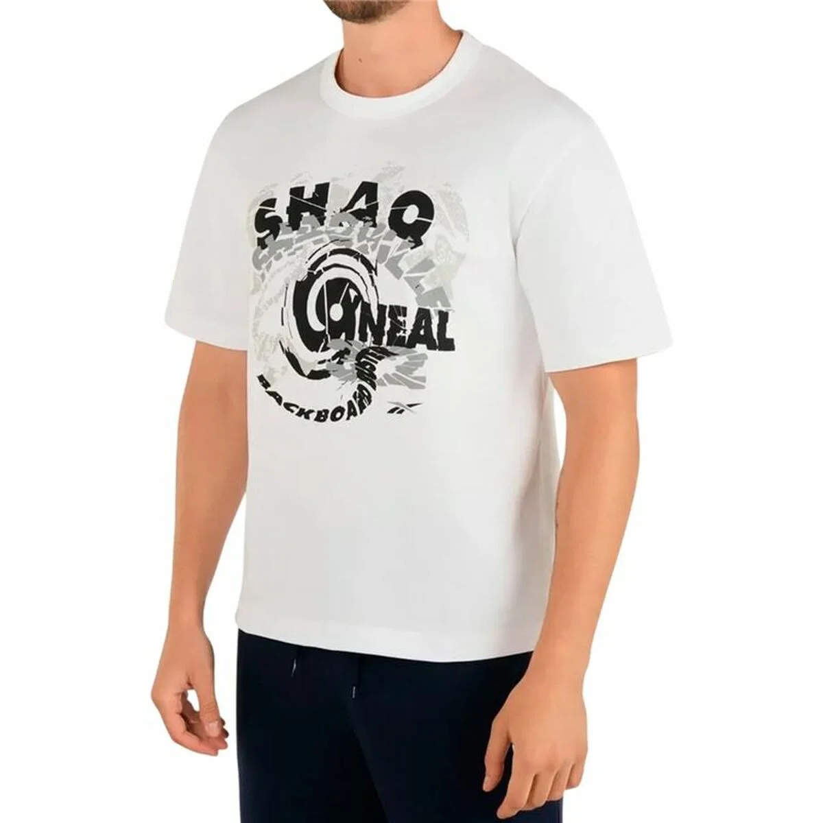 Camiseta de Manga Corta Hombre Reebok Gs Hs Shaq Spiral Te Blanco