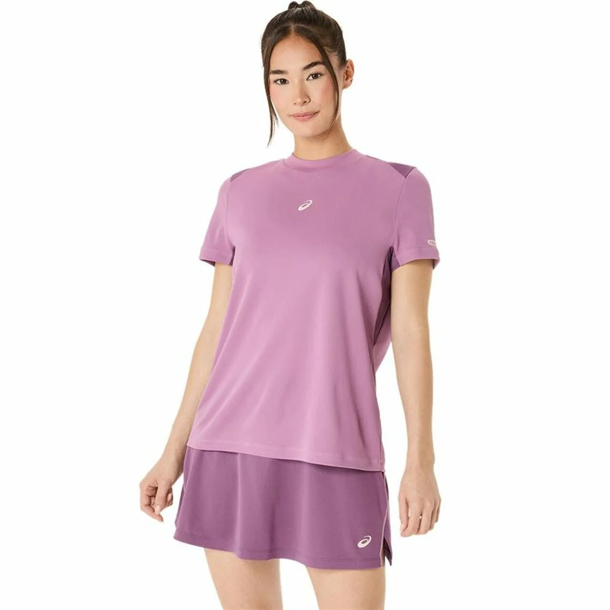Camiseta de Manga Corta Hombre Asics Padel Court Ss Top Morado Violeta