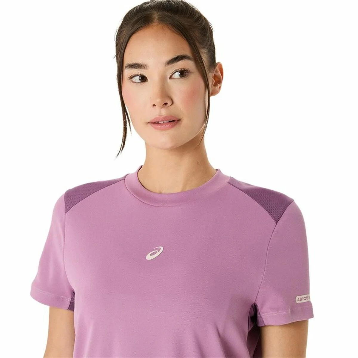 Camiseta de Manga Corta Hombre Asics Padel Court Ss Top Morado Violeta