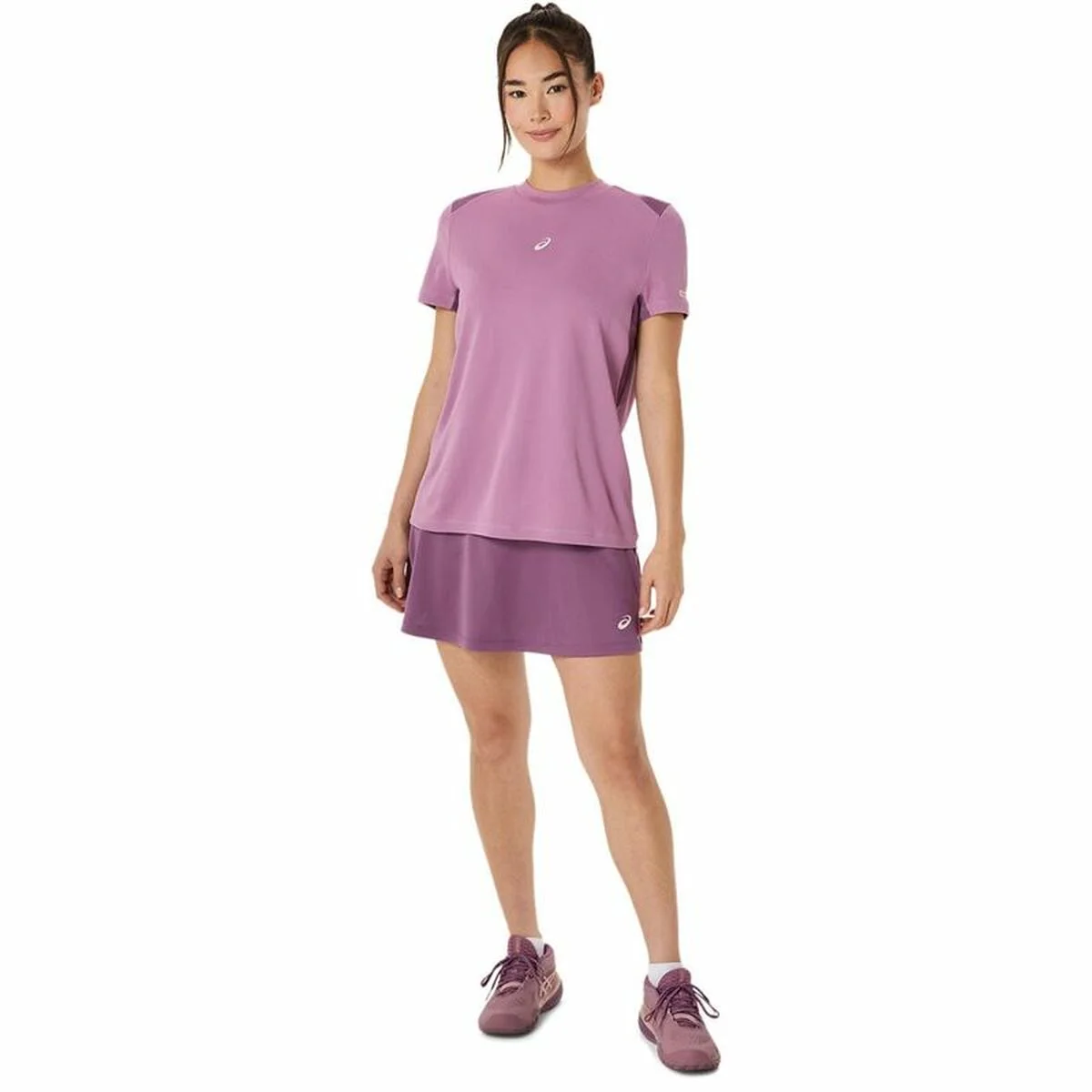 Camiseta de Manga Corta Hombre Asics Padel Court Ss Top Morado Violeta