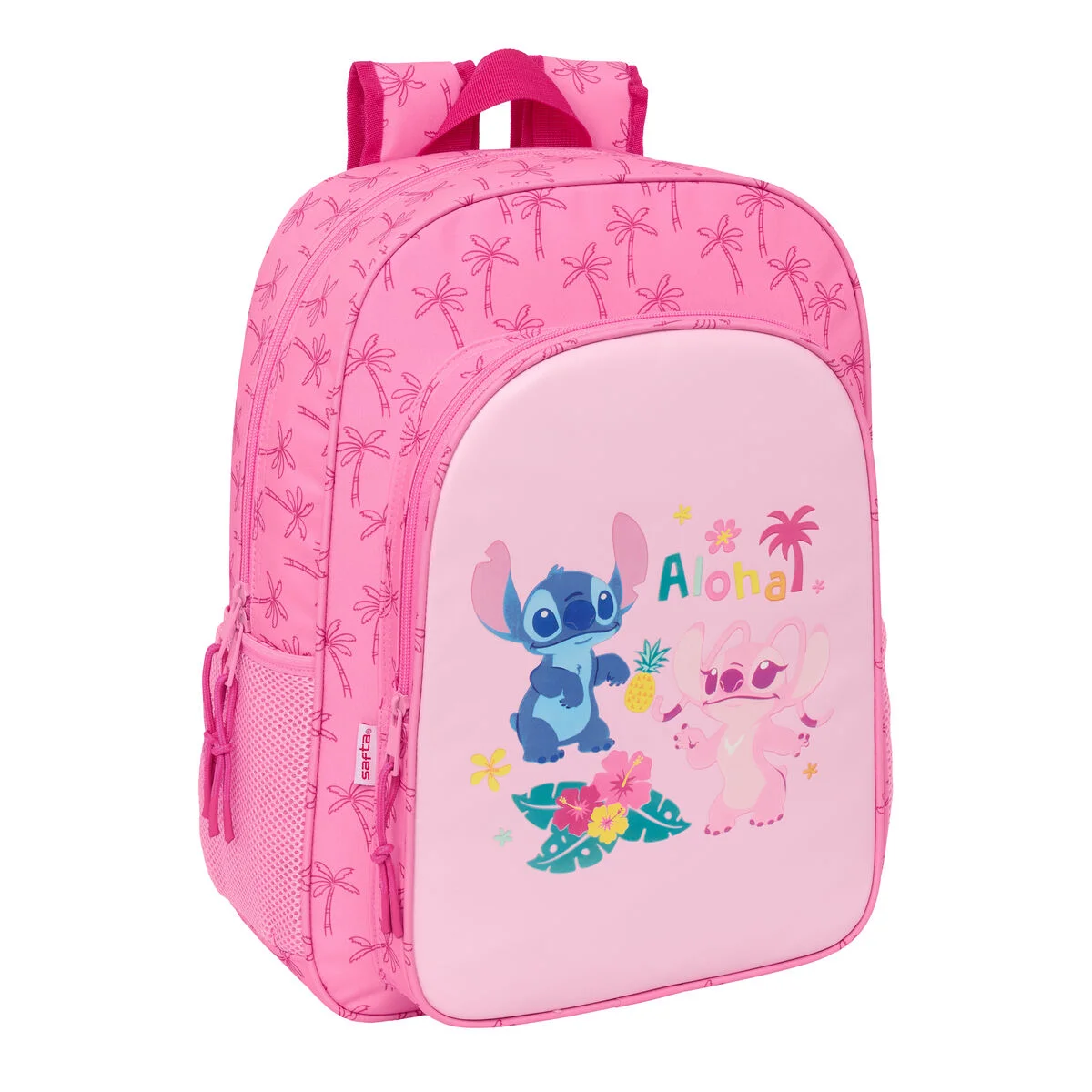 Mochila Escolar Lilo & Stitch Chill Rosa 33 x 42 x 14 cm