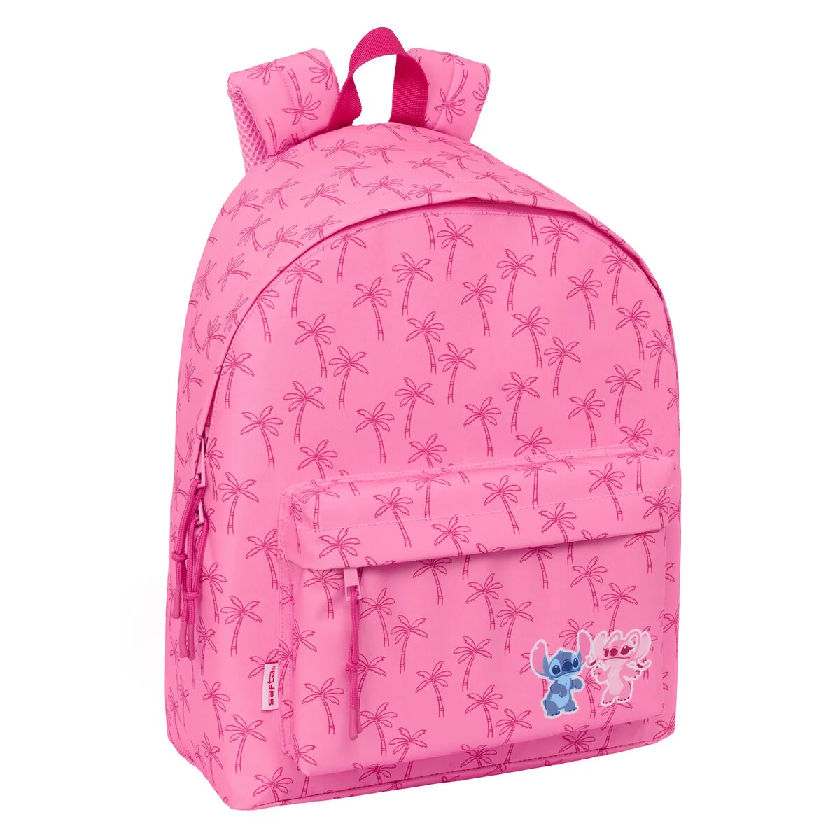 Mochila Escolar Lilo & Stitch Chill Rosa Menta 33 x 42 x 15 cm