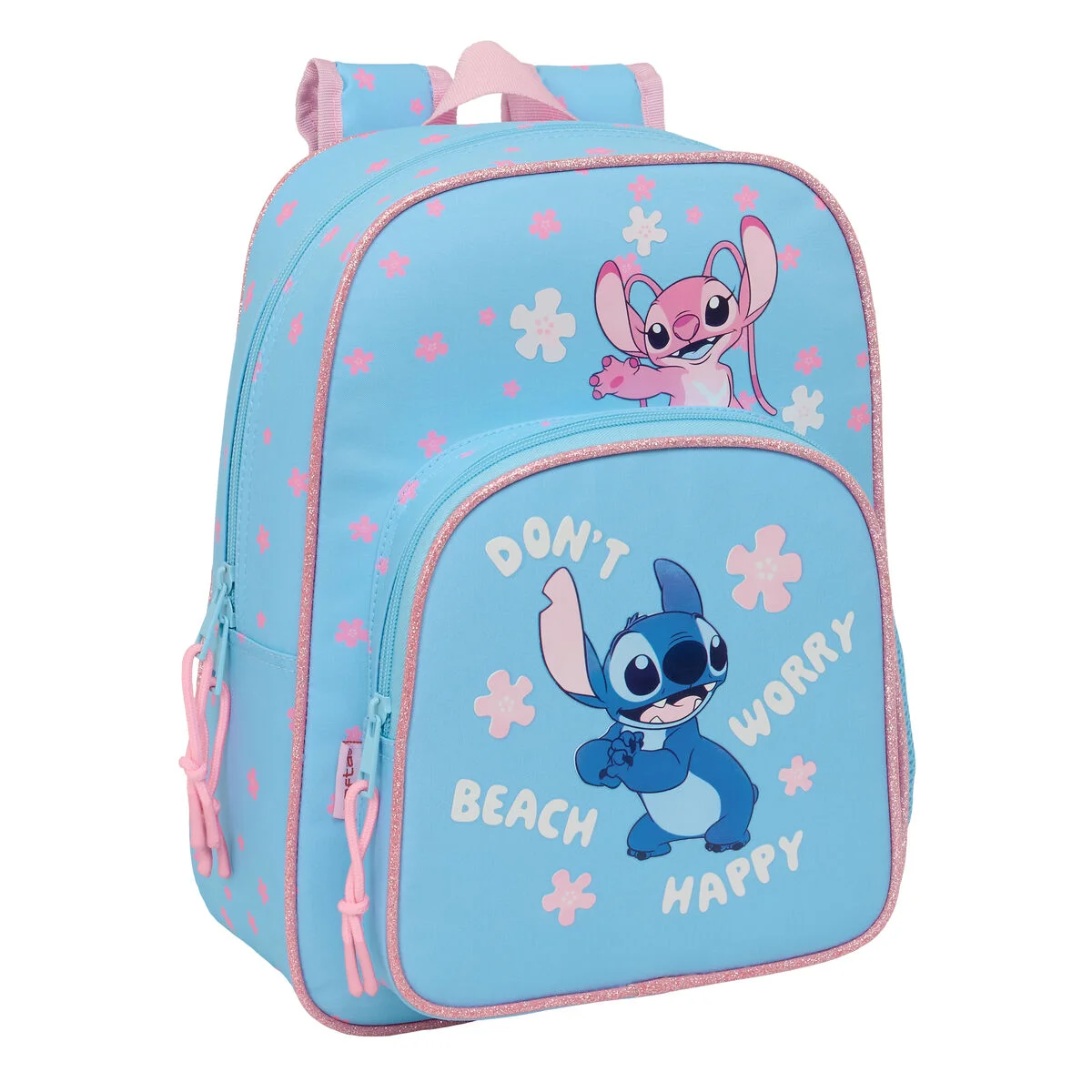 Mochila Escolar Lilo & Stitch Happy Azul cielo 26 x 34 x 11 cm
