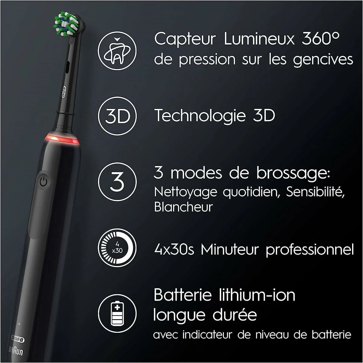 Cepillo de Dientes Eléctrico Braun Negro