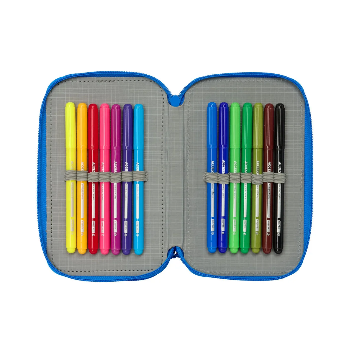 Plumier Triple Batman Azul 12,5 x 19,5 x 5,5 cm 37 Piezas