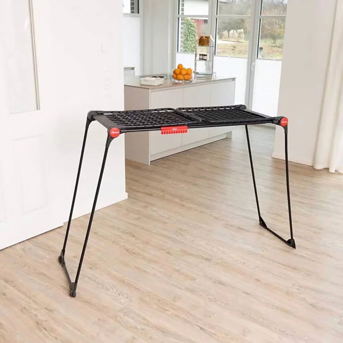 Tendedero Vileda infinity flex ultimate Negro mate Acero 304 x 56 x 128 cm 30 m Extensible