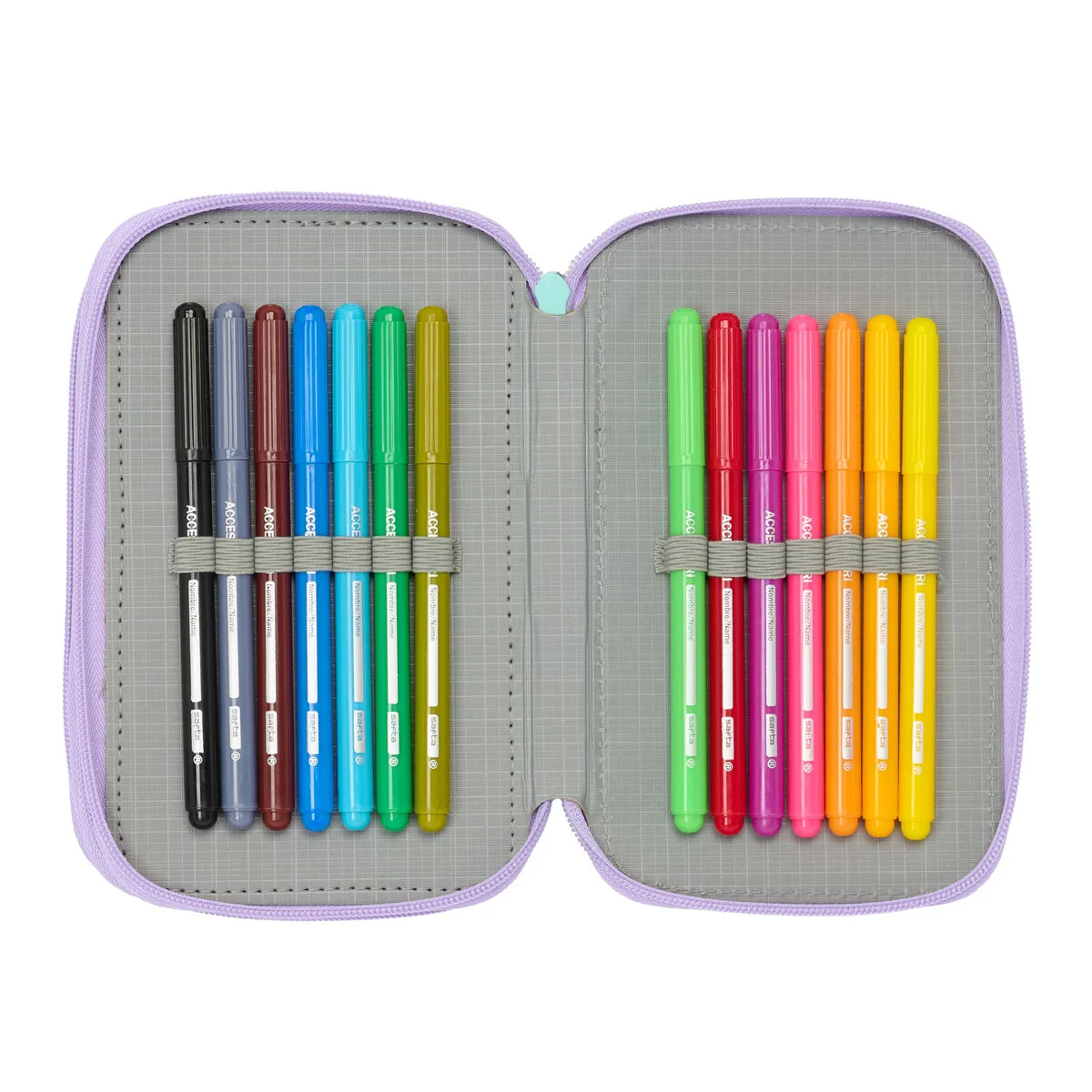 Plumier Triple Frozen Spirit Lila 12,5 x 19,5 x 5,5 cm 37 Piezas