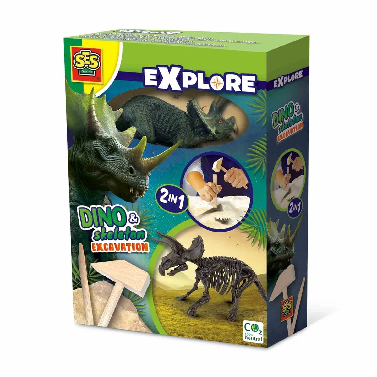 Juego de Excavación SES Creative Triceratops