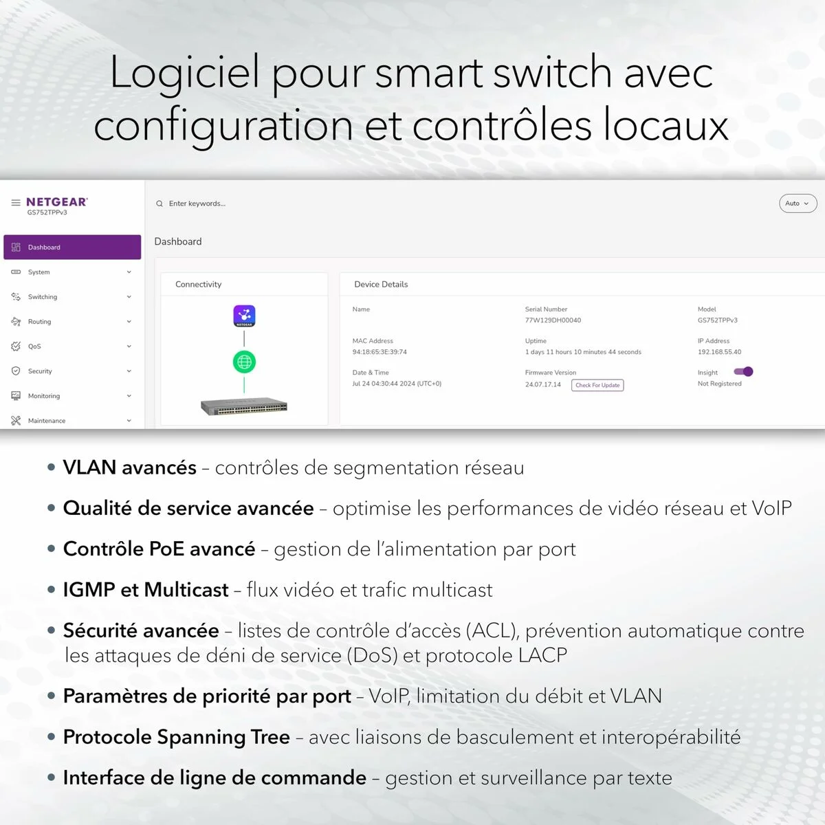 Switch Netgear GS728TXUP-300EUS