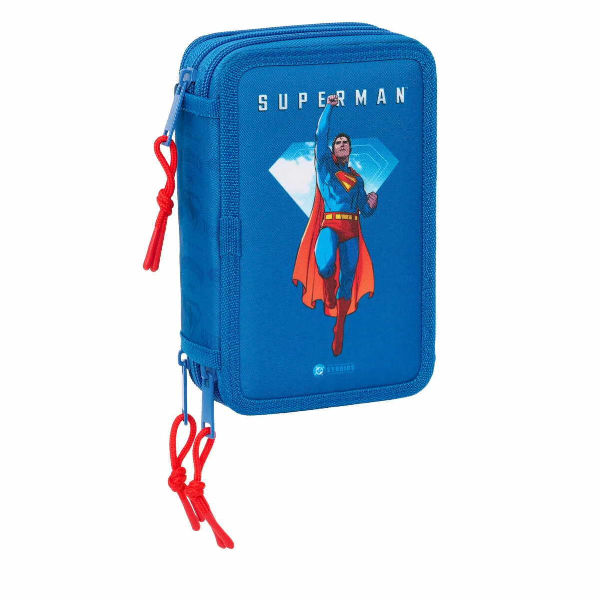 Portatodo Superman Azul 12,5 x 19,5 x 5,5 cm 37 Piezas