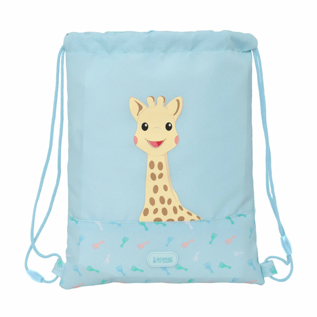 Bolsa Mochila con Cuerdas Sophie la Girafe Azul 26 x 34 x 1 cm