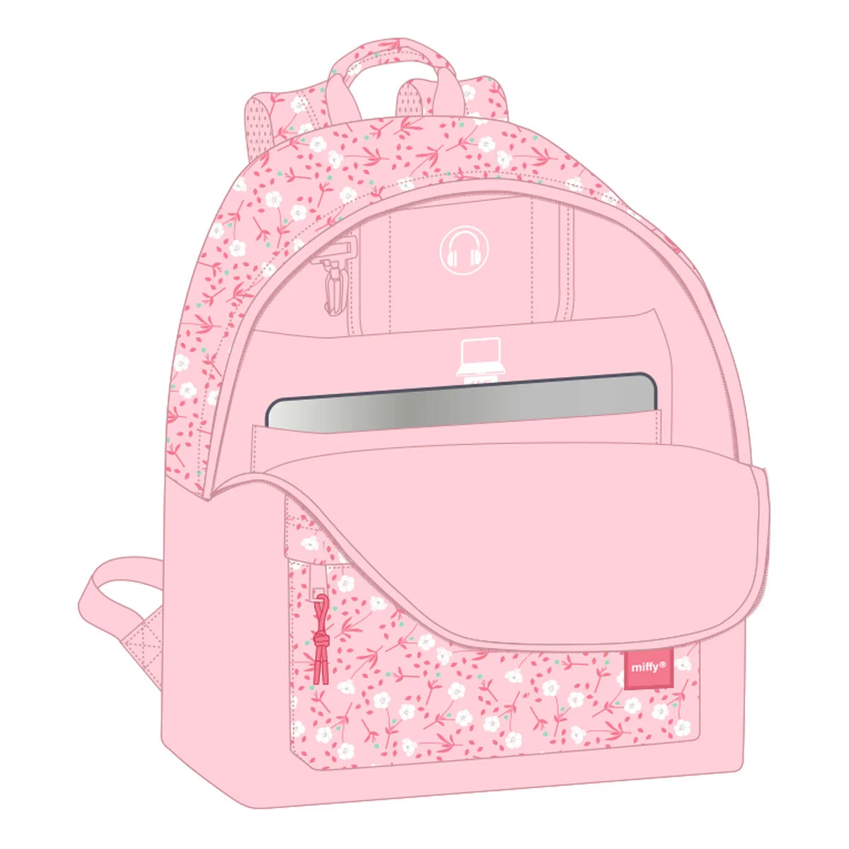 Mochila Escolar Miffy miffy 31 x 41 x 16 cm