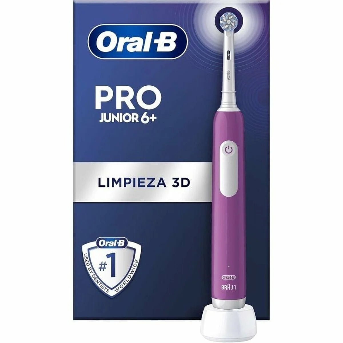 Cepillo de Dientes Eléctrico Braun P JR 6 P BK Morado