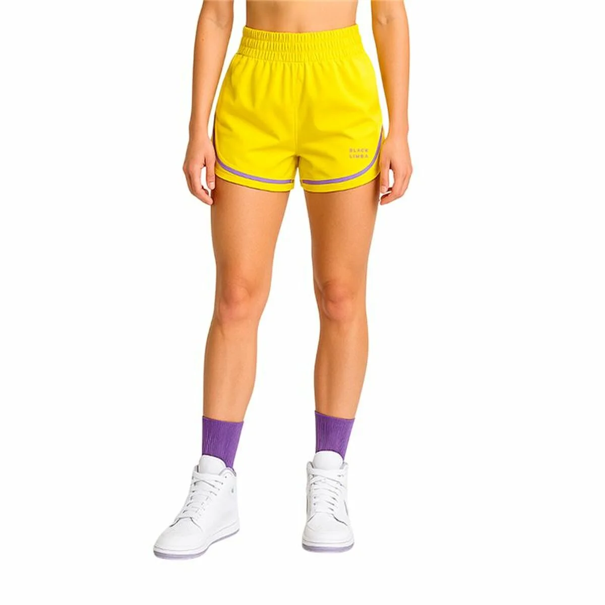 Pantalón Corto Deportivo Black Limba Black Limba Boxwear Mujer Amarillo Mujer Fitness