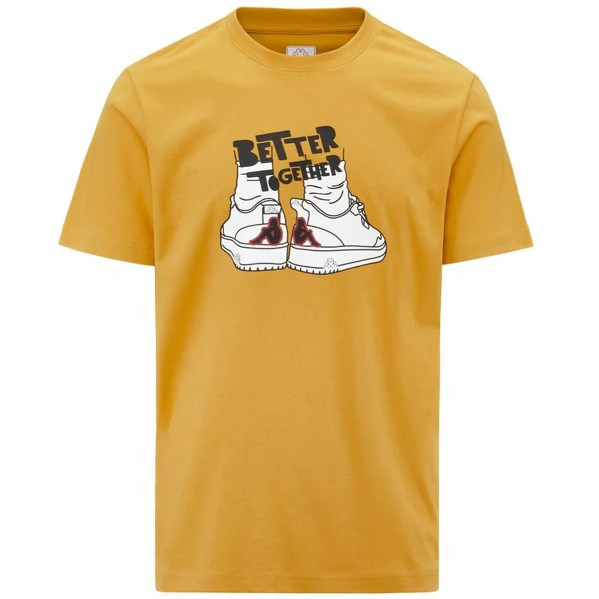 Camiseta de Manga Corta Hombre Kappa Glabu Tbar Dorado