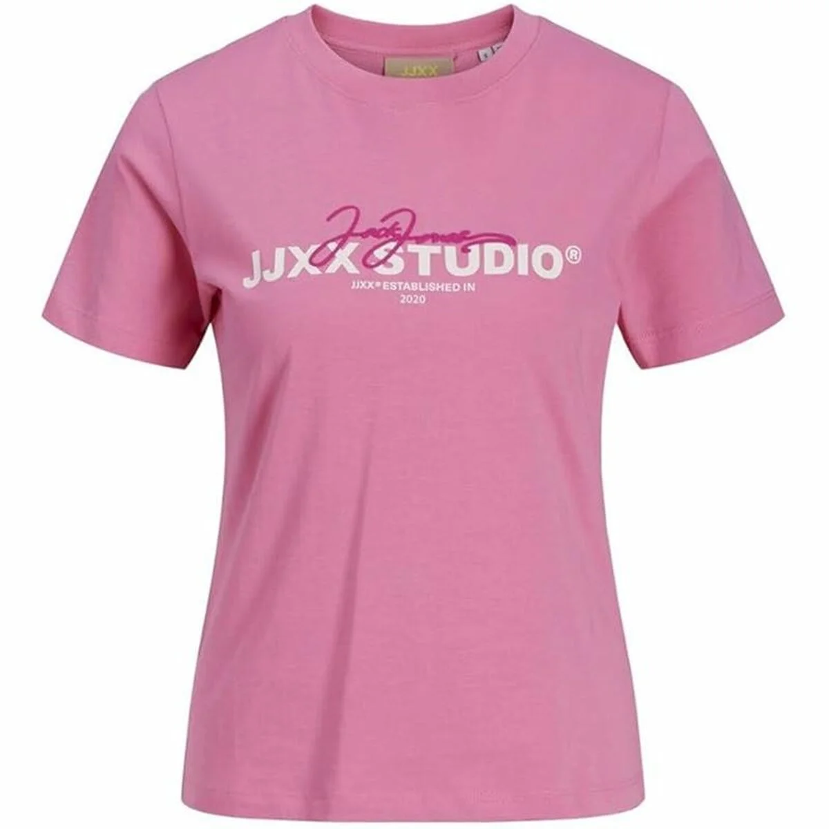 Camiseta de Manga Corta Mujer Jack & Jones Jxamy Reg Rosa
