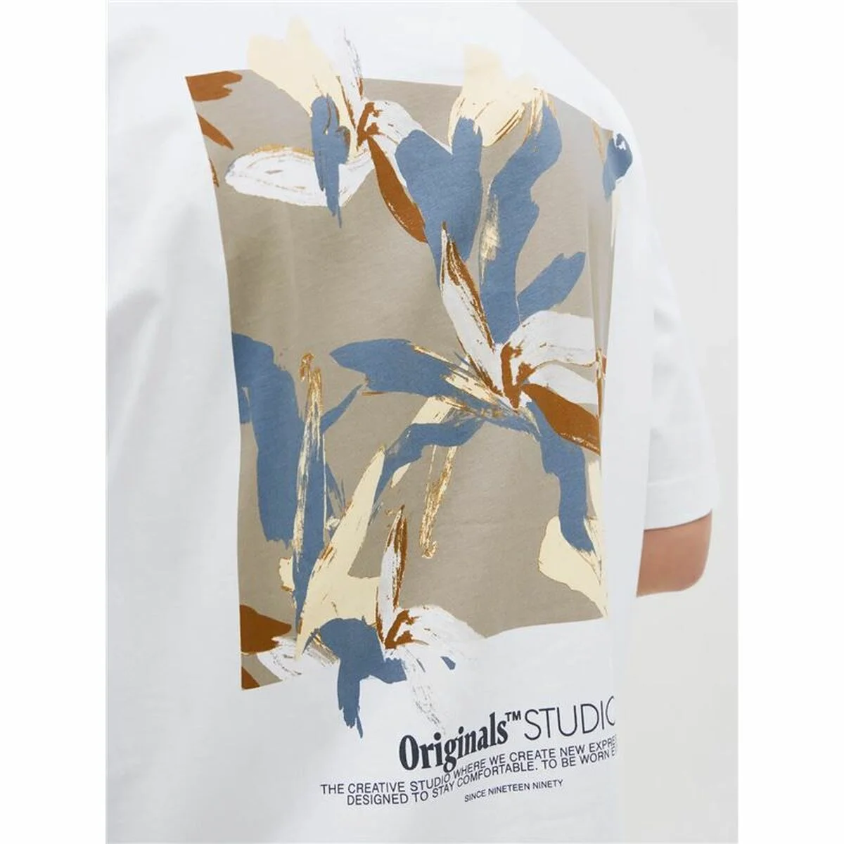 Camiseta de Manga Corta Hombre Jack & Jones Jorvarenna Painted Blanco