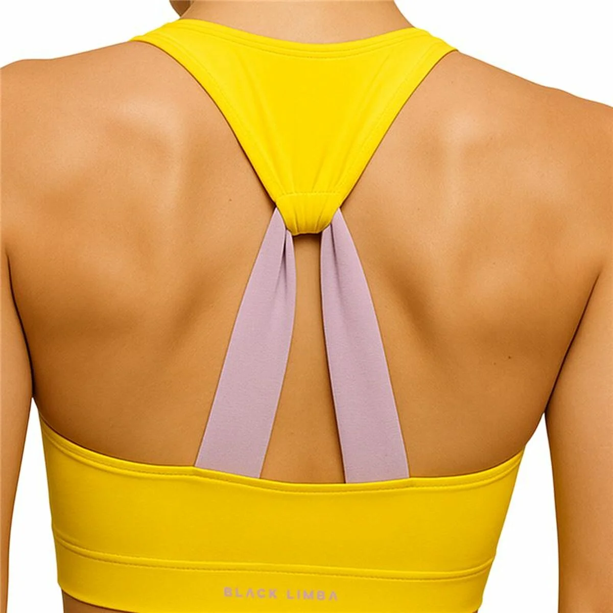 Top Deportivo de Mujer Black Limba Amarillo Fitness