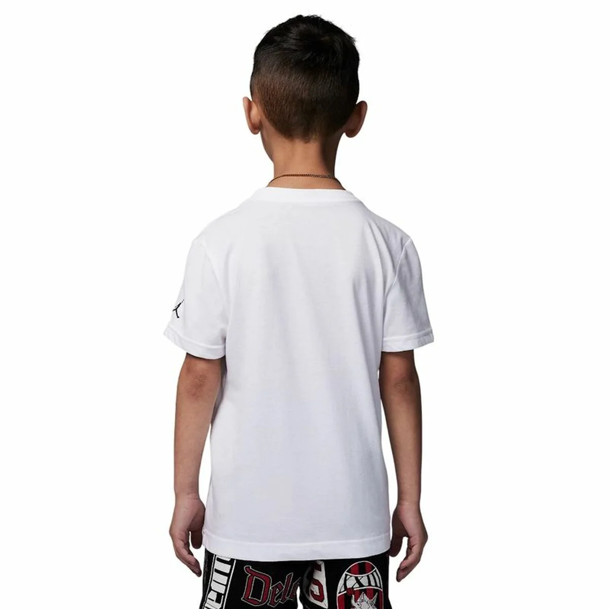Camiseta de Manga Corta Niño Jordan Jdb Mj Brand Photo Ss Crew Blanco