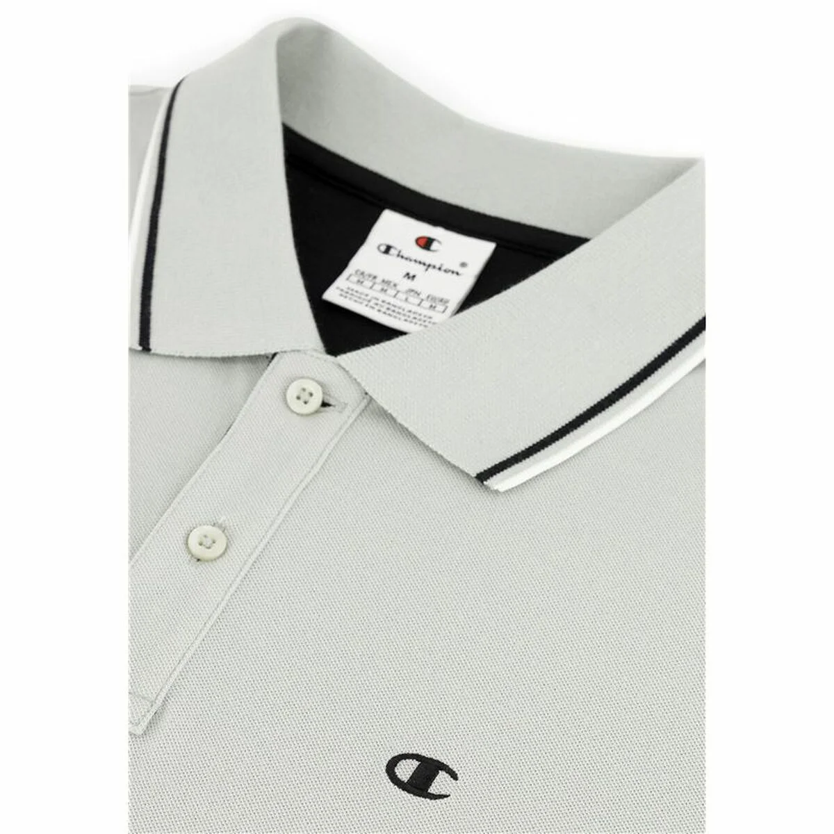 Polo de Manga Corta Hombre Champion Blanco