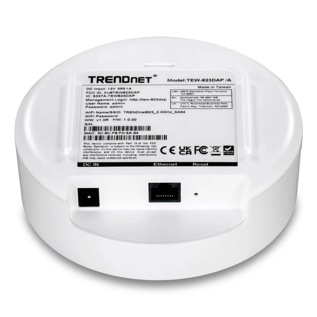 Router Trendnet TEW-823DAP Blanco RJ45 PoE x 1
