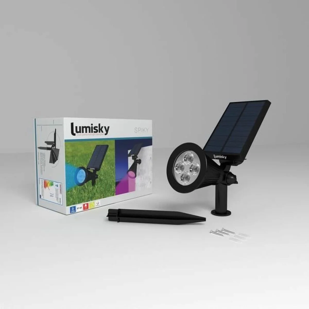 Lámpara solar Lumisky Negro rouge 200 Lm (2 Piezas) (2 Unidades)