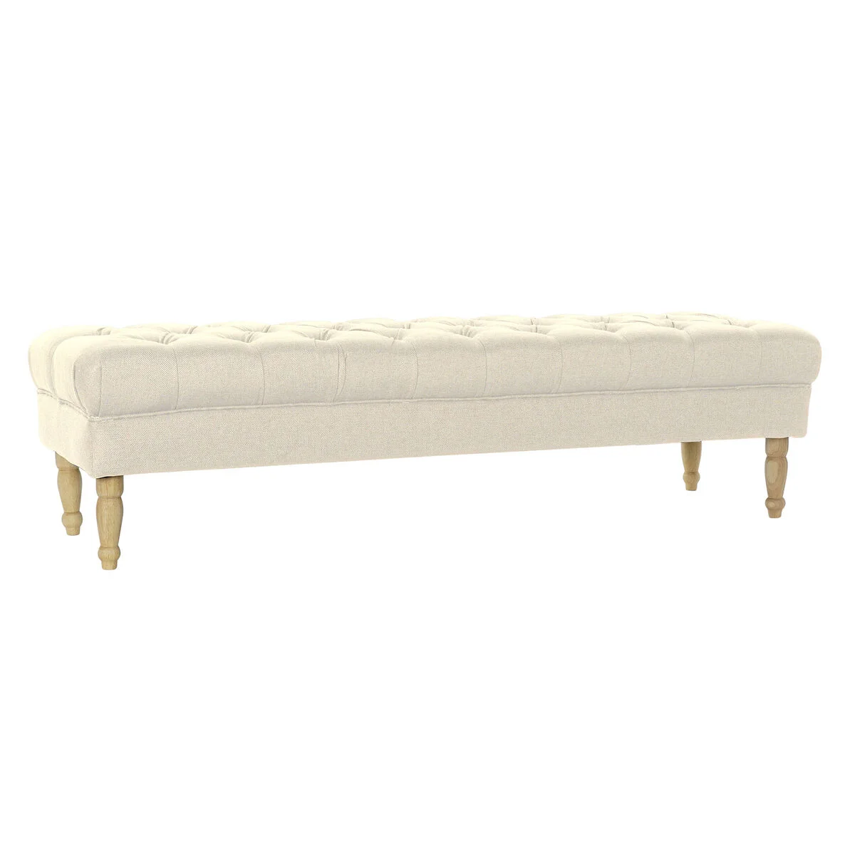 Banqueta Home ESPRIT Crema Poliéster Madera
