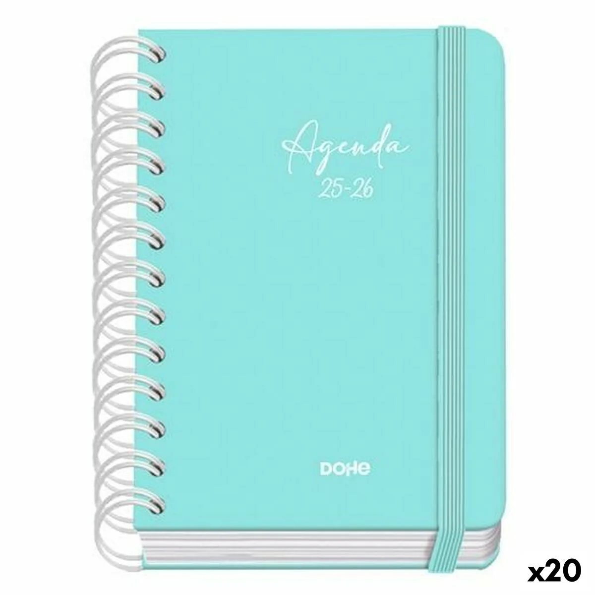 Agenda DOHE SERENITY WIRE´O Verde A6 120 x 170 mm 2025-2026 (20 Unidades)