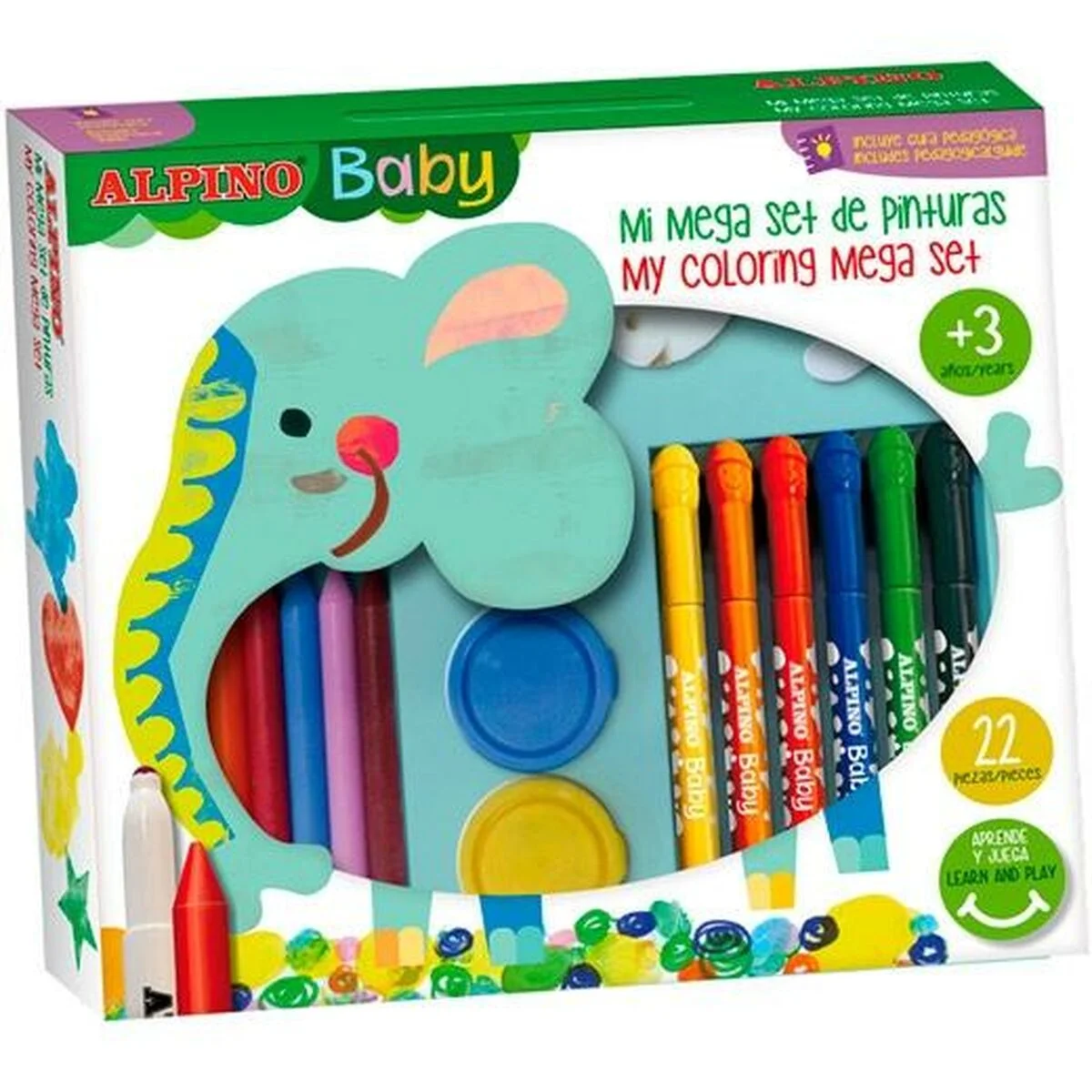 Set de pintura Alpino Baby Multicolor 36 Piezas (4 Unidades)