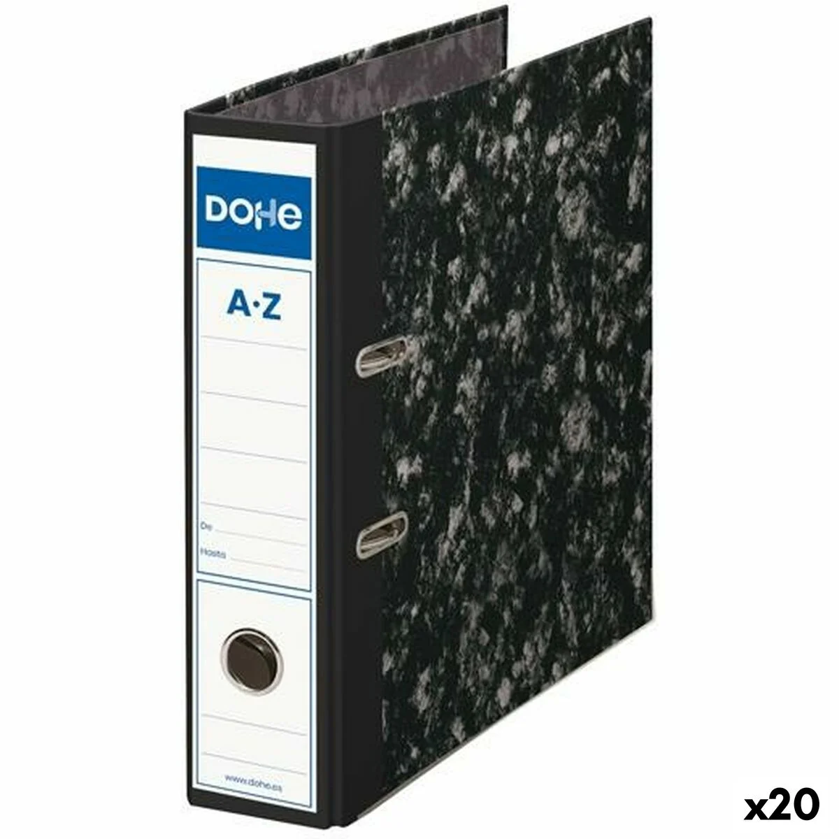 Archivador de Palanca DOHE Negro A4 28,2 x 31,8 x 7 cm (20 Unidades)