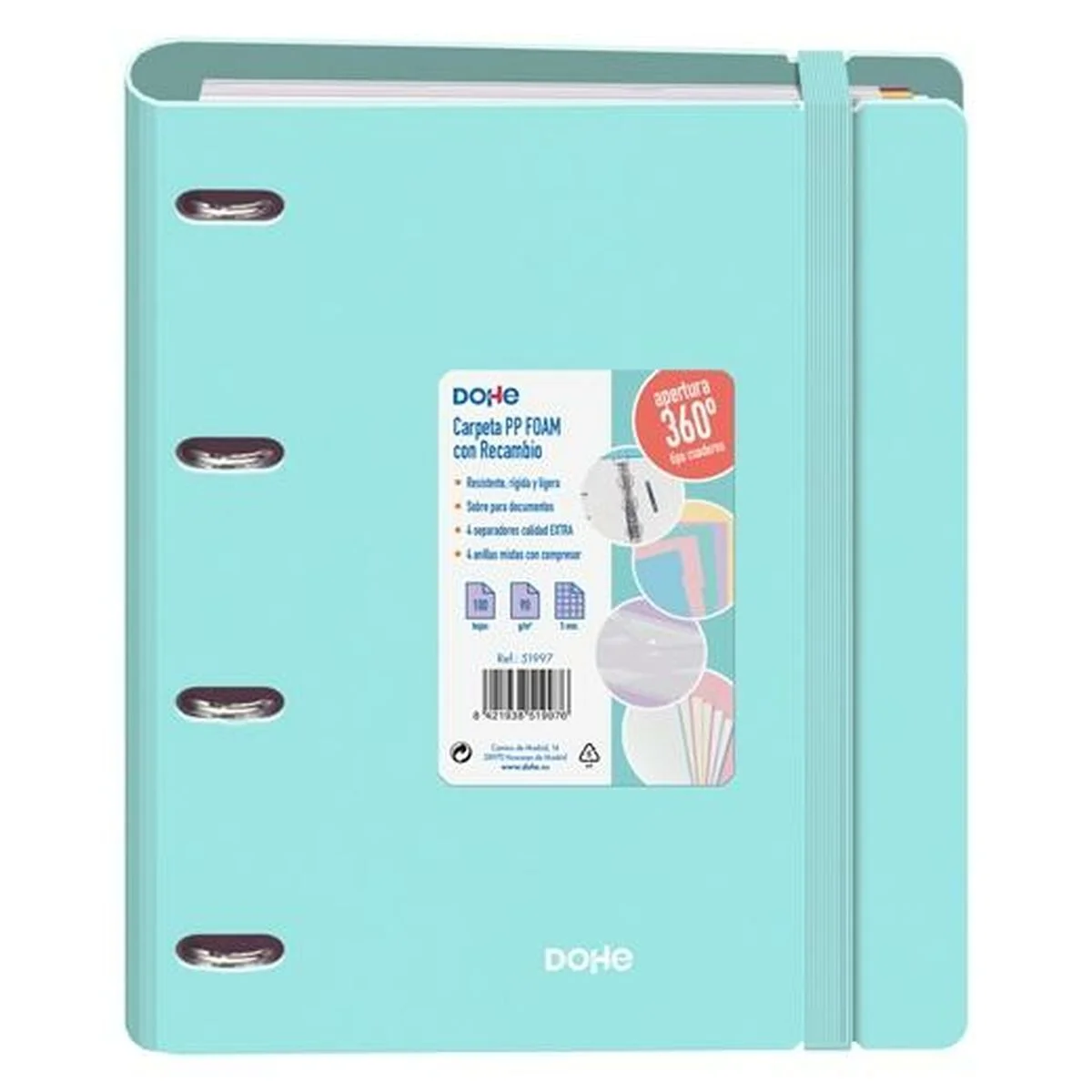 Carpeta de anillas DOHE A4 (12 Unidades)
