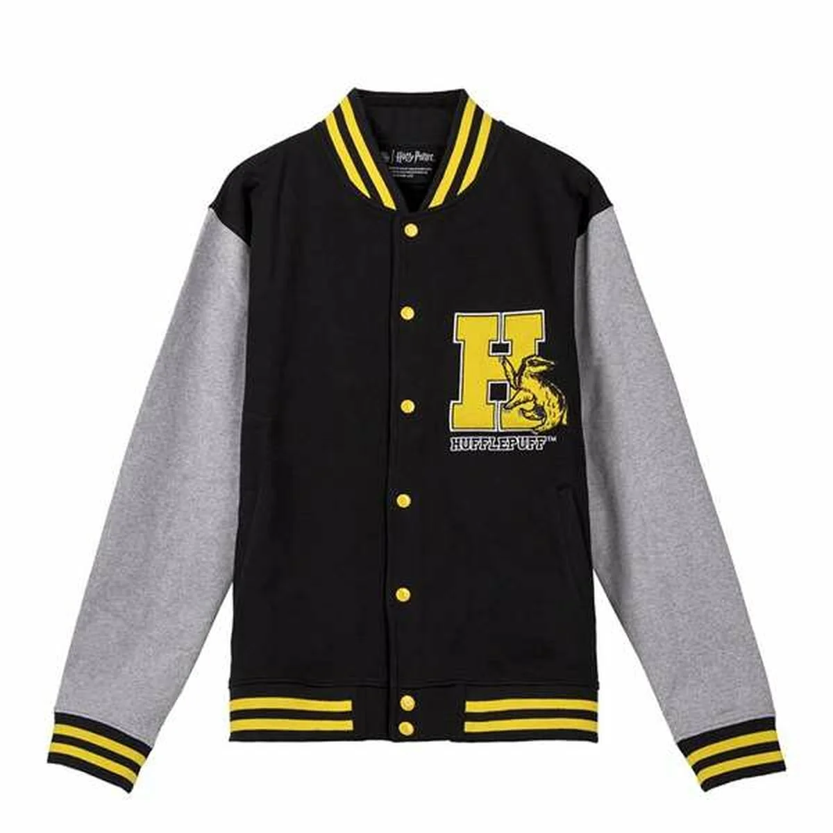 Sudadera sin Capucha Unisex Harry Potter Hufflepuff Negro