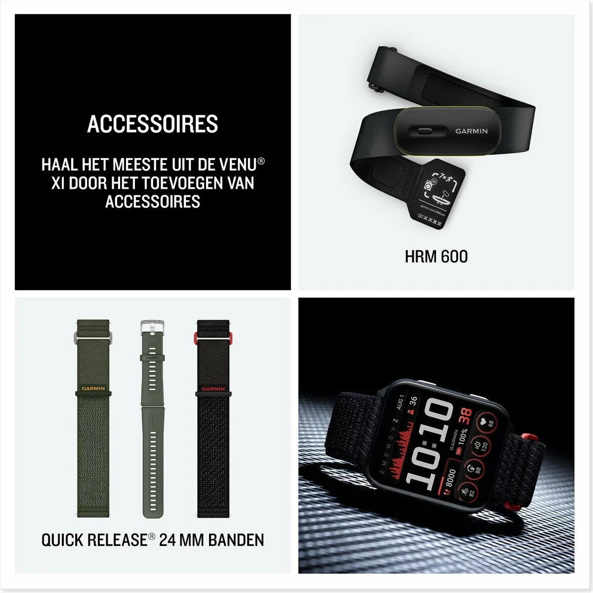 Smartwatch GARMIN 010-02980-03 Negro Verde Gris Pizarra