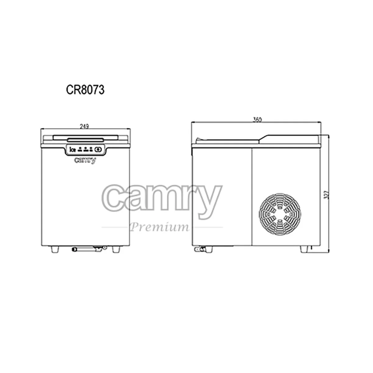 Máquina de Hacer Hielo Camry CR 8073 Blanco Gris 2,2 L