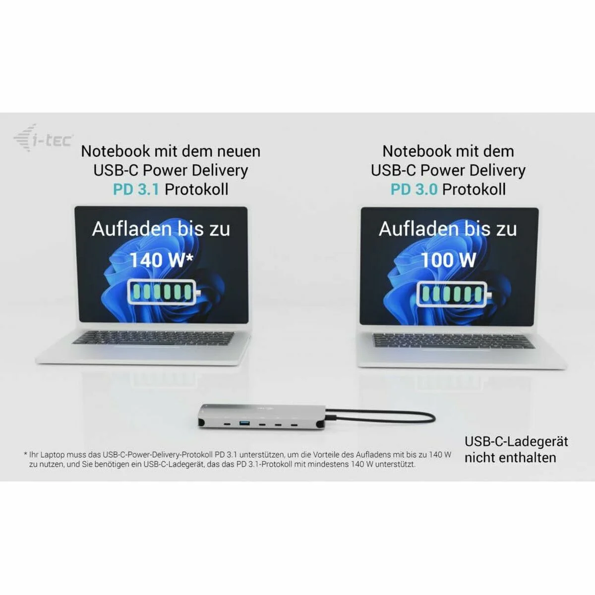 Hub USB i-Tec C31NANOTRIPLEDOCKPD Gris