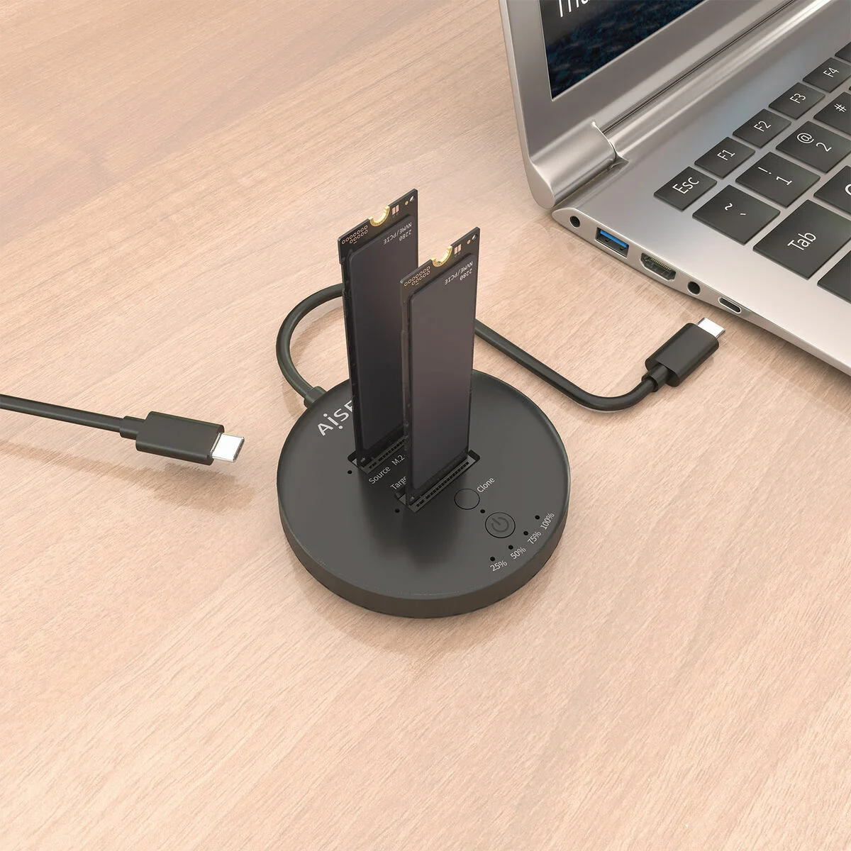 Base de carga Aisens ASDS-2M2N05-BK Negro